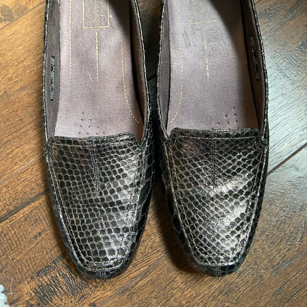 Clarks Snakeskin Leather Slip-On